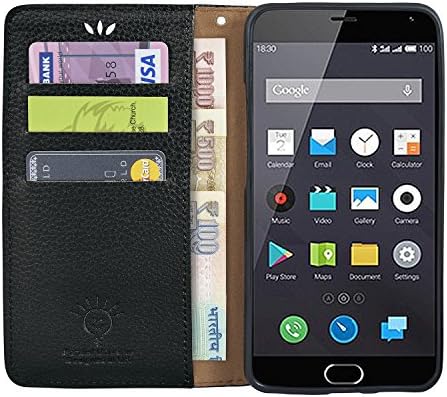 Parallel Universe Executive Class Leather Flip Cover for Meizu M2 Note - Black