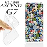J359 HUAWEI ASCEND G7 GEL CARCASA FUNDA TPU PASTILLAS PASTIS EXTASIS TRANCE DROG