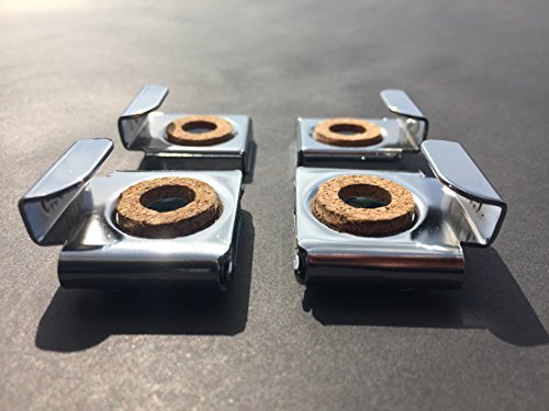 Frameless Unframed Bathroom Mirror Glass Wall Hanging Fixing Kit Hardware – Metal Chrome Effect Spring Loaded Clips with Screws and Rawl Plugs by Reflex - 2