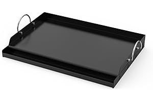 onlyfire Piastra per Barbecue in Rivestimento Antiaderente in Ceramica, Universale Plancha per Barbecue a Carbone, a Gas e Altri, 58.5 × 40.5 × 7 cm