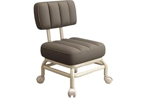 Pedicure Chair Low Rolling Seat with Wheels 360° Rotating Multipurpose Makeup Roller Seat Short Stool for Salon Office Barber Shop Kitchen Home(DARK GRAY) (Black One Size) (Dark Gray One Size)