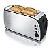 Produktbild Arendo – Automatische | Toaster 2 Schlitze und Stumpenkerze | 1500 W | 7-stufig Gold | descongelado | Zubehör für Brötchen + Tablett, herausnehmbare Krümelschublade | Edelstahl/Schwarz