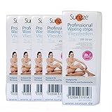 Sunzze Vliesstreifen 5 x 100Stck für die Enthaarung mit...