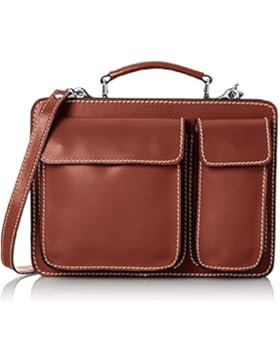 CTM Man Tasche Jobs Kleine Aktentaschen Aktentasche, 27x20x11cm, 100% echtes Leder Made in Italy