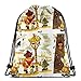 Produktbild Winter Tree Snow Birds Owls Houses Shovels Spades Rabbits Bunny Bunnies Vintage Retro Kitsch Anthropomorphic_6971 3D Print Drawstring Backpack Rucksack Shoulder Bags Gym Bag for Adult 16.9"x14"