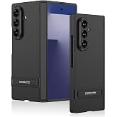 CONSTRAIN - Galaxy Z Fold 7 ile uyumlu Samsung Kılıf L Standlı Kamera Korumalı Kıpta Titanyum Renkli PC Kapak