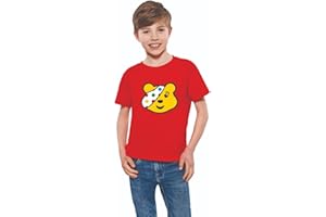 STREETWISE CLOTHING QUALITY CASUAL WEAR Spotty Day T-Shirts 2024 – Pudsey Inspired Bear Tee for Children Support in Need, Kids' School Spot Face Top for Men & Women