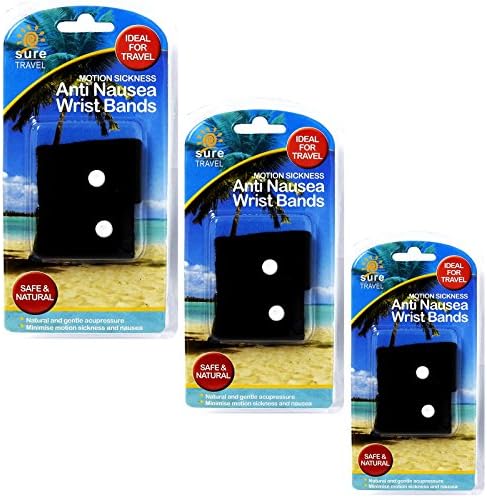 Anti-Nausea Sickness Sea, Flight, Car, Train Sick Bands - Triple Pack (6 x Bands)