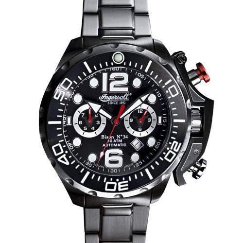 Ingersoll Herren-Armbanduhr BisonN0.34 Analog Automatik IN1623BKBK – Bild 3