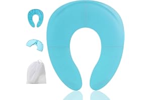 FUNBLISS Adaptador WC Niños Plegable - Orinal Portátil Niños Plegable con Bolsa de Viaje, Reductor WC Niños Para Entrenamiento, Diseño Compacto Y Portátil, Ideal Para Adaptador Baño Para Niños Azul