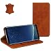 Produktbild ROYALZ Ledertasche für Samsung Galaxy S8 Plus Lederhülle (für Galaxy S8+ SM-G955F / G955 und Galaxy S8 Plus Duos) Tasche Cover Vintage Etui Case Schutztasche Schutzhülle - mit unsichtbaren Magnet, Farbe:Cognac Braun