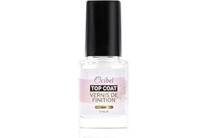 OCIBEL - Vernis de Finition Top Coat Mat sans UV - 12 ml pour Manucure, Faux Ongles et Nail Art