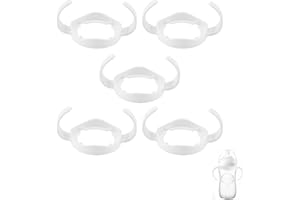 Houkiper Baby Fütterung Pflege Flaschenhalter, Babyflaschen Griffe Baby Flaschenhalter Easy Grip Standard Kunststoffgriff für Avent Natural Serie Weiß