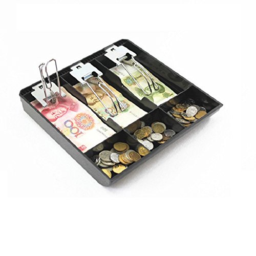 GUANHE Casella del registratore di cassa Nuovo negozio Classificare Moneta per cassiere Cassetto cassetto porta contanti (3 scomparti)