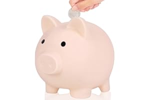 L&W Luck Salvadanaio Maialino, Salvadanaio Infrangibile, Banche di Monete in Plastica, Monete,Spiccioli,Accessori Carini