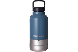 BUDDY BOTTLE™ Insulated Dog Water Bottle with bowl, 3-in-1 Stainless Steel Travel Flask, 900ml | Leakproof & Easy For Walking, Hiking & Camping. Perfect Dog Christmas & Birthday Present