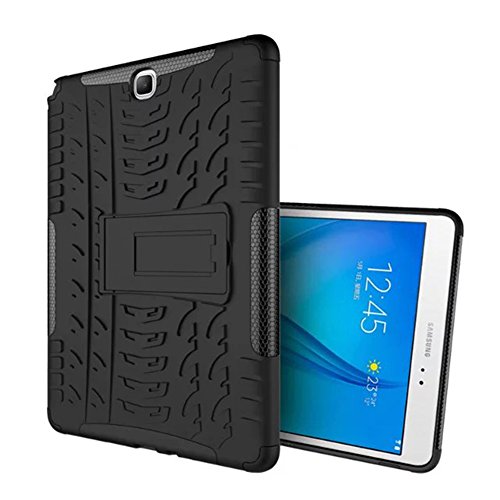 FALIANG Samsung Galaxy Tab A T550 9 7 inch  Funda  2in1 Armadura Combinaci  n A Prueba de Choques Heavy Duty Escudo C  scara Dura para Samsung Galaxy Tab A T550 9 7 inch   Negro 