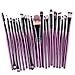 Malloom® 20pcs/set Makeup Brush Set tools Make-up Toiletry Kit Wool Make Up Brush Set (Purple)