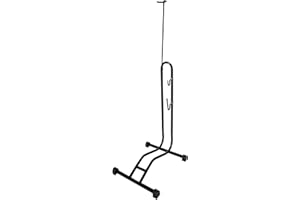 WELLGRO® Fahrradständer - Stahl, schwarz, sicherer Stand, Haken mit Kunststoffummantelung, 3 Funktionen: zum waagerecht und senkrecht Einhängen oder Hineinstellen geeignet