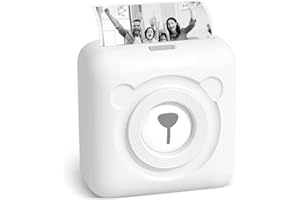 PeriPage Buyounger Mini Impresora de Fotos térmica Bluetooth Impresora sin Tinta portátil multifunción tamaño pequeño Negro y Blanco Impresora para DIY Fotos, Notas