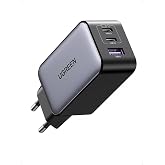UGREEN Nexode 65W USB C Charger Fast Charging Multiple Ports (Grey) | 3 Ports PD 3.0 PPS 25W Compatible with MacBook Air iPho