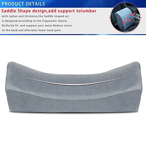 Preisvergleich Produktbild Hikenn Rückenkissen Autokissen Lendenkissen aus Schaumstoff Ergonomische Rückenstütze Lordosenstütze Rückenlehne