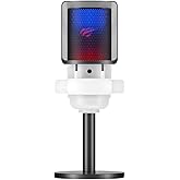 Havit Gamenote GK50 RGB Yayıncı Mikrofon - 24bit/192kHz - Kardioid - G&uuml;r&uuml;lt&uuml; Engelleme - Type-C + 3.5mm - Beyaz