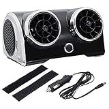 GMtes Ventilateur sans Lame de Voiture portative, Refroidisseur de Bureau à Faible Bruit de climatiseur de Ventilateur de Refroidissement pour Le Ventilateur de Bateau de Camion de véhicule,12v