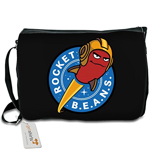 getshirts - Rocket Beans TV Official Merchandising - Schultertasche - Rocketbeans Logo - black uni
