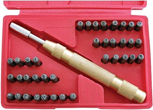 38pc Automatic Letter & Number Stamping Metal Punch Stamp Set Tool Kit