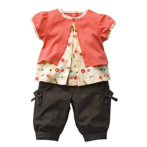 3pcs Kids Child Girl Baby Top+Pants+Headband Outfit Clothing Set 6-12M