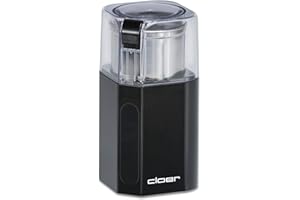 ‎CLOER Cloer 7580 Elektrische Kaffee- und Gewürzmühle, 200 W, für Pesto, Nüsse und Getreide, bis zu 70 g Kaffeebohnen, abnehmbarer Edelstahlbehälter, schwarz