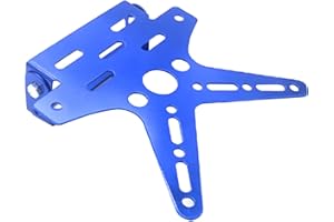 Fydun Uchwyt na tablicę rejestracyjną Motocykla Regulacja Kąta Składany Niebieski Aluminiowy Uchwyt do Montażu na Motocyklu