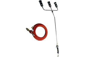 BRENNER Propane Weed Burner Torch Kit – Heavy Duty Gas Torch for Roofing, Weed Control & Outdoor Heating (Dual & Triple Head Options) (Triple Head)