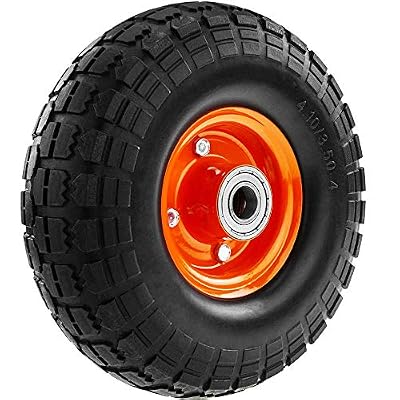 PrimeMatik.com PrimeMatik - Roue de brouette Solide 120 Kg 10x3.5 254x89 mm pour charettes Chariots et Plates-Formes de Transport