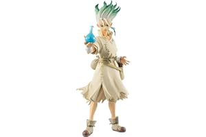 Zhongkaihua Figurine d'anime Dr Stone Ishigami Senkuu Figurine Anime Modèle Dr Stone Figurine de bureau Décoration de bureau Collection Ornement Cadeaux 20 cm PVC