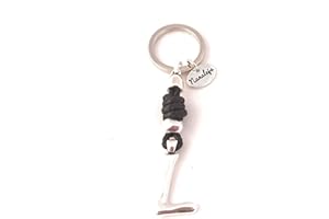 Llavero inicial L de cuero trenzado - Nanaleja - Tus Iniciales - llaveros personalizados hechos a mano - llaveros originales hombre y mujer - porta llaves de bolsillo - regalos originales casa nueva