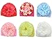 Demarkt Baby Girl Infant Pink Flower Decorated Hat Toddler Handmade Beanie Winter Knitted Crochet Cap