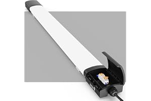 ‎ANTENLICHT ANTENLICHT LED Feuchtraumleuchte 120CM mit 36W 3960Lumen Kaltlweiß 5000k, Einfache Montage Wannenleuchte Flach Deckenleuchte Feuchtraum Wasserfest IP65 Werkstattlampe für Büro Keller Garage, Schwarz
