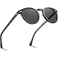 Carfia Vintage Polarized Sunglasses for Men UV400 Protection Acetate Frame