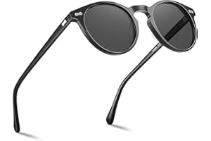 Carfia Retro Gafas de sol Hombre Polarizadas UV400 Protección para Conducir Pesca al Aire Libre Marco de Acetato…