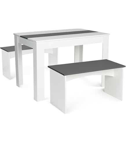 Ensemble de table et bancs de brasserie 3 pièces table 220 x 70 cm bancs 220 x 25 cm épicéa naturel vert - Luxembourg