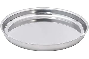 Fackelmann 29589 plateau, plateau pour fruit de mer, plateau de fruits de mer inox, grand plat à huître, Acier inoxydable, 34,7 cm, Gris