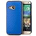 Produktbild Saxonia® HTC One Mini 2 Hülle Case Schutzhülle Cover Slim Design in Carbon-Optik Blau