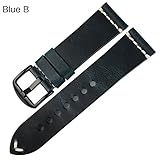 Comradesn Ersatzarmbänder Vintage Lederband Uhrenarmband Fettleder Uhren Zubehör Armband 20 Mm 22 Mm 24 Mm Rot Armband für Longines