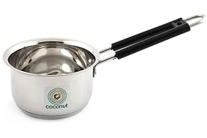 Coconut Stainless Steel - Multipurpose Sauce Pan Ideal for Heating Milk, Making Tea & Coffee Heavy Gauge, Capsulated Base & Bakelite Handle Induction Base Must Have Kitchen Essential 500ml