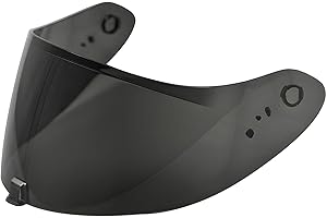 Guajiro - Visiera compatibile con Scorpion EXO | R1 Evo Air | R1 Carbon Aria | 1400 Evo Air | 1400 Carbonio Aria | 520 Evo Air | 391| Schermo in policarbonato predisposto per Pinlock (Nero)