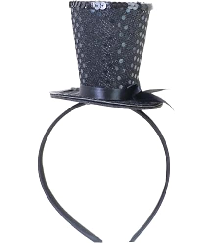 Serre-Tête Mini Chapeau Cylindre Blanc Avec Noeud - Accessoire Carnaval Party Fashion Widmann