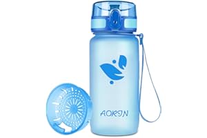 AORIN Botella Agua Deporte -350ml/500ml/750ml/1000ml - Botella Agua Niños Sin BPA，Impermeable y Reutilizable，Apertura con un Solo botón，Aplicar a Sport, Gimnasio, Trekking，Bicicleta