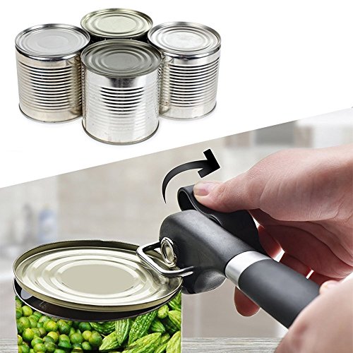 Swify Sicherheits dosenöffner,Edelstahl,Ergonomisches rutschfestes Design mit glattem Rand,Schneidet ohne scharfe Kanten,Deckel kann wieder aufgelegt werden - 2